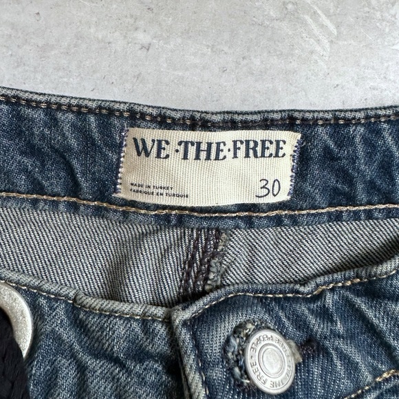 Free People We the Free Moxie Low Slung Pull On Barrel Jeans - Picture 3 of 5